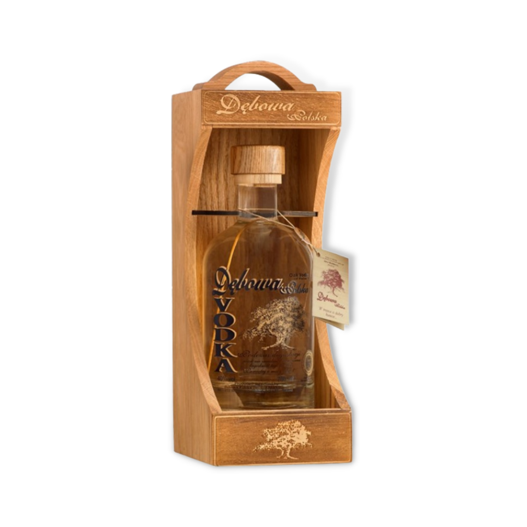 Polish Vodka -Debowa Oak Vodka with Wooden Rack 700ml (ABV 40%)