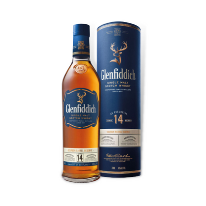 Scotch Whisky - Glenfiddich 14 Year Old Bourbon Barrel Reserve Single Malt Scotch Whisky 700ml (ABV 43%)