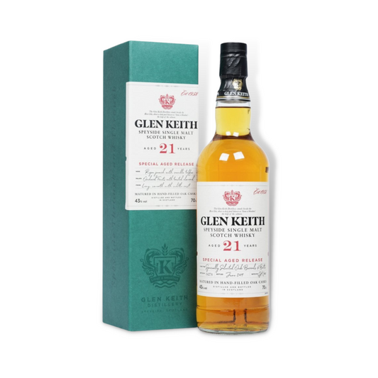 Scotch Whisky - Glen Keith 21 Year Old Speyside Single Malt Scotch Whisky 700ml (ABV 43%)