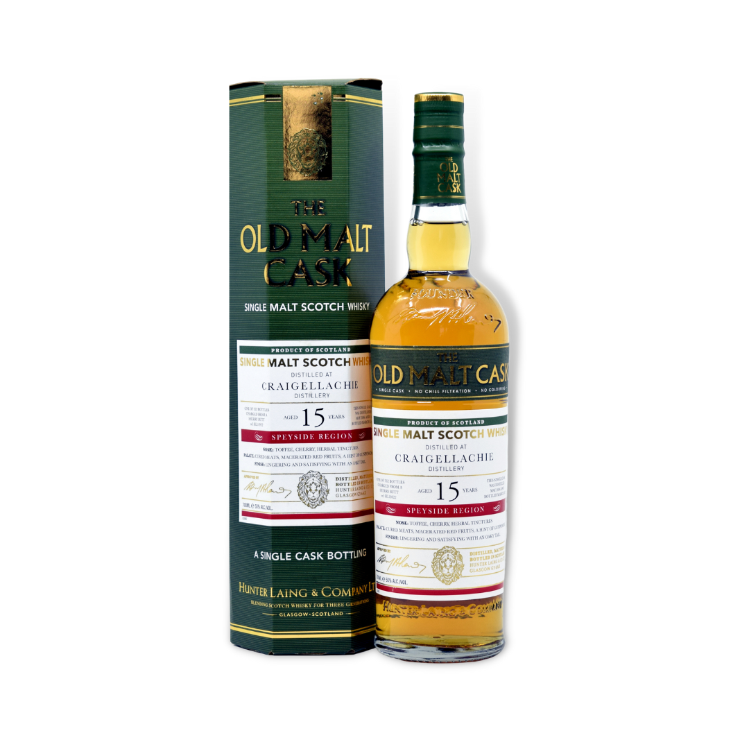 Scotch Whisky - Hunter Laing Old Malt Cask Craigellachie 15 Year Old Single Malt Scotch Whisky 700ml (ABV 50%)