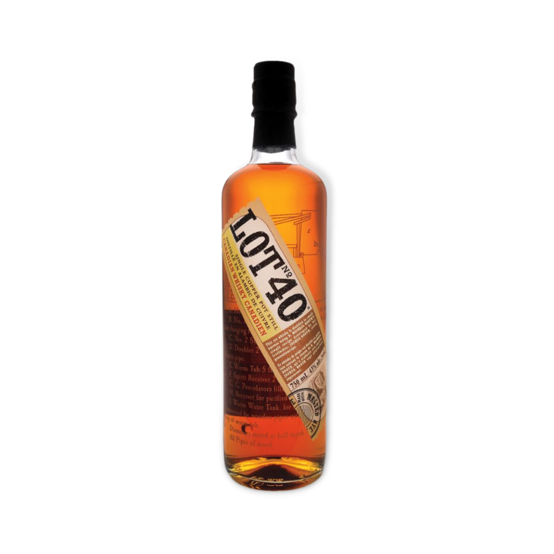 Canadian Whisky - JP Wisers Lot 40 Pot Still Rye Whisky 750ml (ABV 43%)