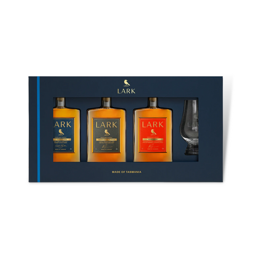 Australian Whisky - Lark Signature Flight Gift Pack with Glencairn glass 3x100ml