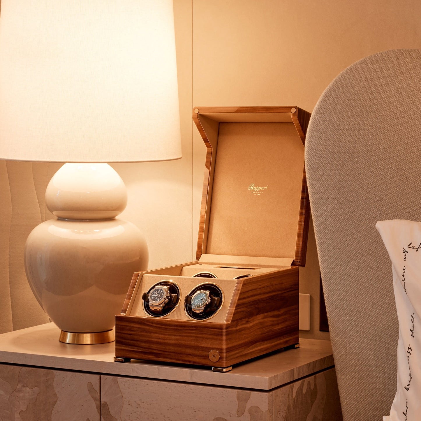 Perpetua III Quad Watch Winder - Walnut