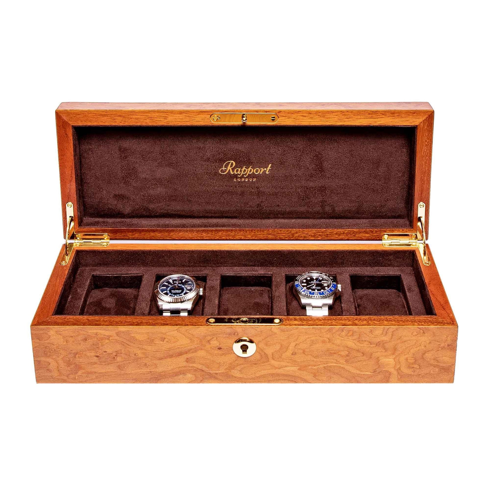 Heritage Five Watch Box - Burr Walnut