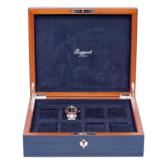 Heritage Chroma Eight Watch Box - Blue