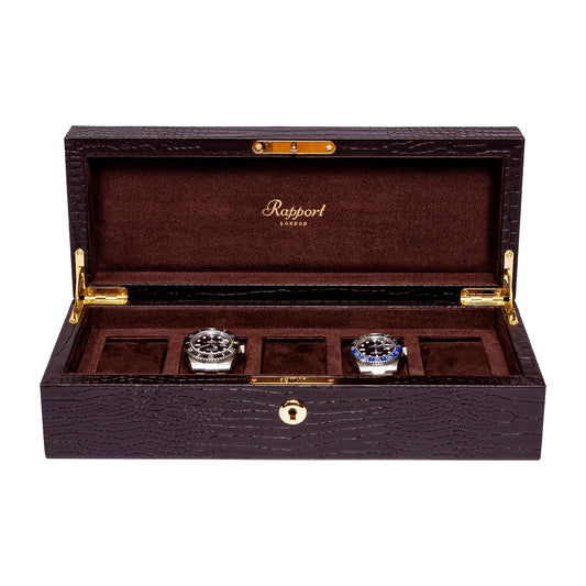 Brompton Five Watch Box - Brown