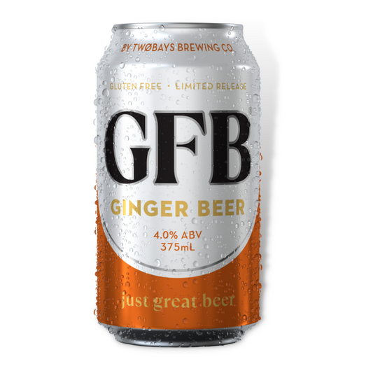 Alcoholic Ginger Beer - Two Bays Brewing Co GFB Ginger Beer 375ml 6 Pack / Case of 24 (ABV 4%)