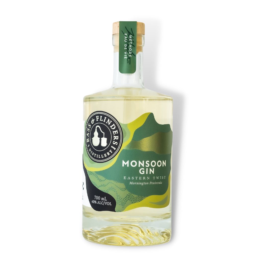 Australian Gin - Bass & Flinders Monsoon Eastern Twist Gin 700ml (ABV 40%)