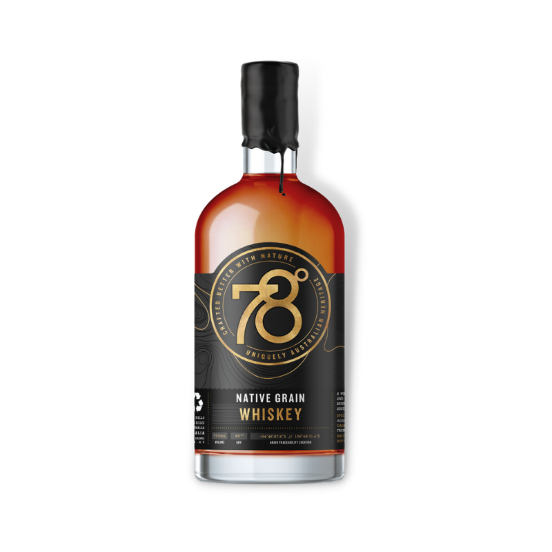 Australian Whisky - 78 Degrees 2022 Native Grain Whiskey 700ml (ABV 46.2%)