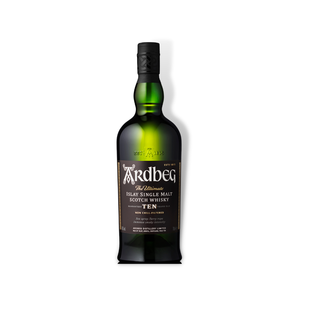 Whiskey - Ardbeg 10 Year Old Islay Single Malt Scotch Whisky 700ml (ABV 46%)