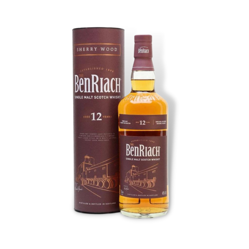 Scotch Whisky - Benriach 12 Year Old Single Malt Scotch Whisky 700ml (ABV 46%)