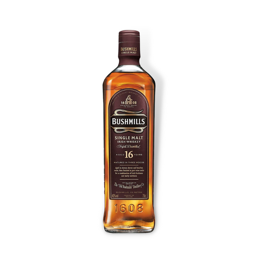 Irish Whiskey - Bushmills 16 Year Old Single Malt Irish Whiskey 700ml (ABV 40%)