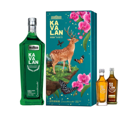 Taiwanese Whisky - Kavalan Native Species Concertmaster Port Cask Finish Gift Set Single Malt Whisky 700ml (ABV 40%)