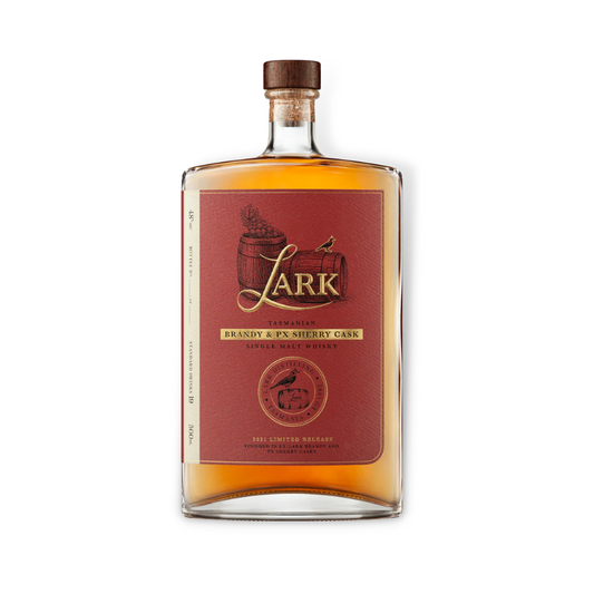 Australian Whisky - Lark Brandy & PX Sherry Cask Release Single Malt Whisky 500ml (ABV 48%)