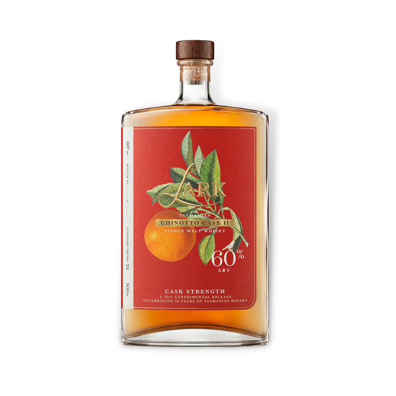 Australian Whisky - Lark Chinotto Cask II Cask Strength Single Malt Whisky 500ml (ABV 60%)