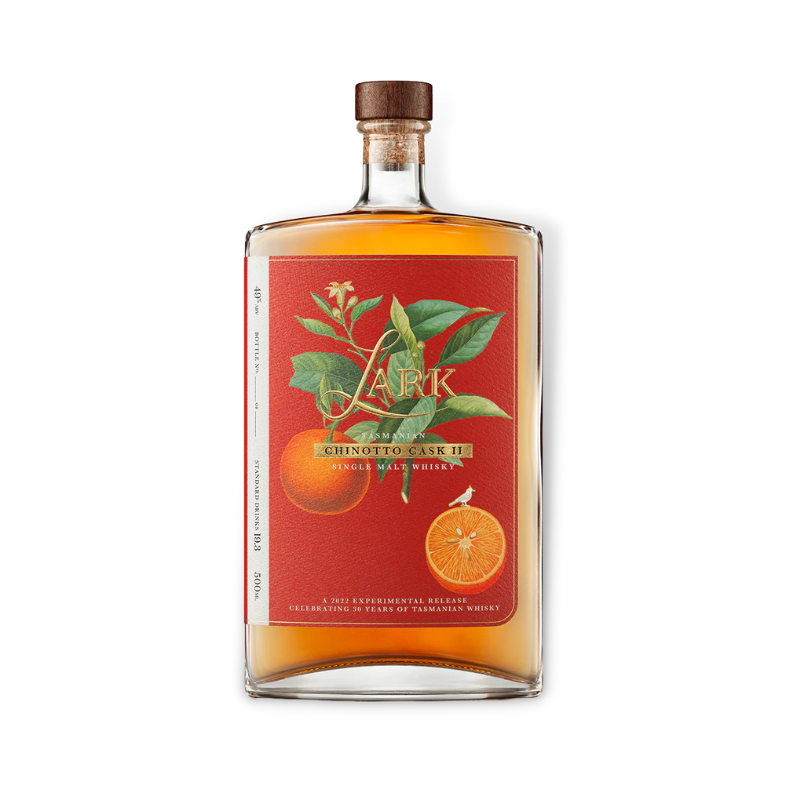 Australian Whisky - Lark Chinotto Cask II Release Single Malt Whisky 500ml (ABV 49%)