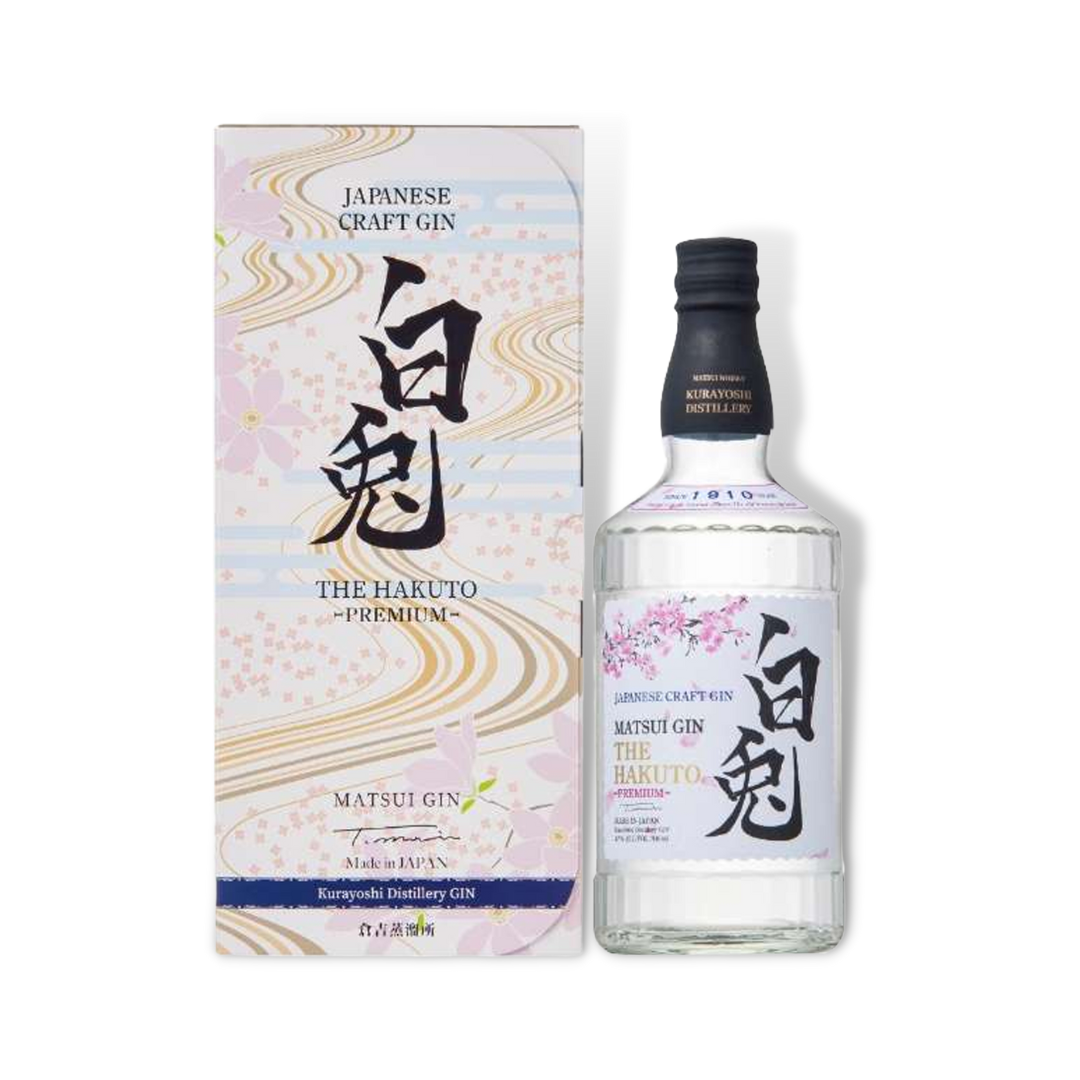 Japanese Gin - Matsui The Hakuto Premium Gin 700ml (ABV 47%)