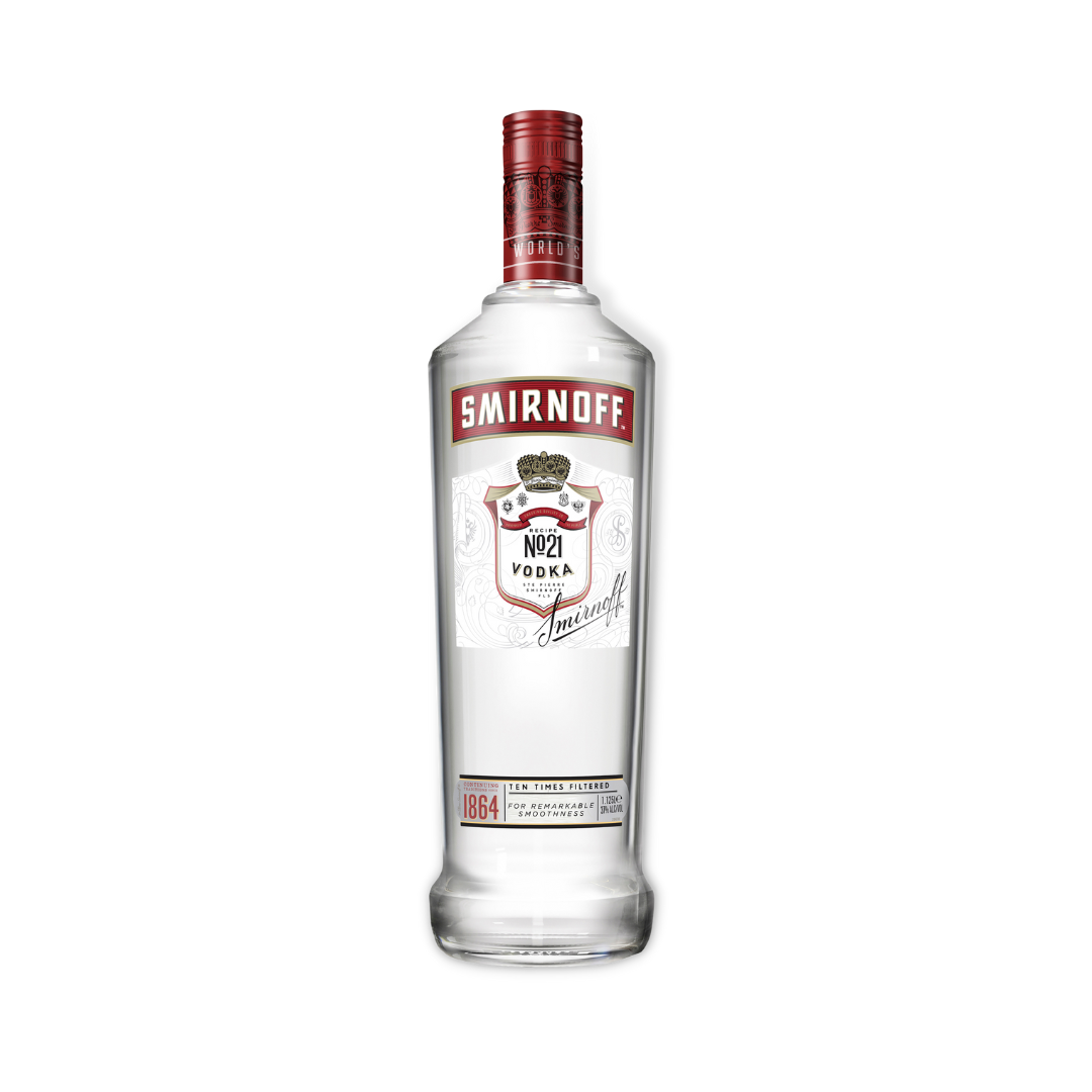 Australian Vodka - Smirnoff Red Vodka 1.125ltr / 1ltr / 700ml / 375ml (ABV 37.5%)