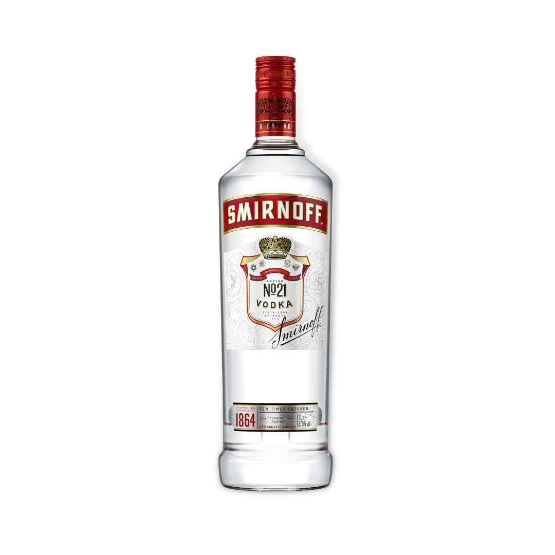 Australian Vodka - Smirnoff Red Vodka 1.125ltr / 1ltr / 700ml / 375ml (ABV 37.5%)