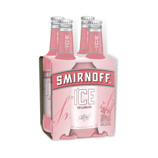 Australian Vodka - Smirnoff Ice Guava Vodka 300ml 4 Pack / Case of 24 (ABV 4.5%)