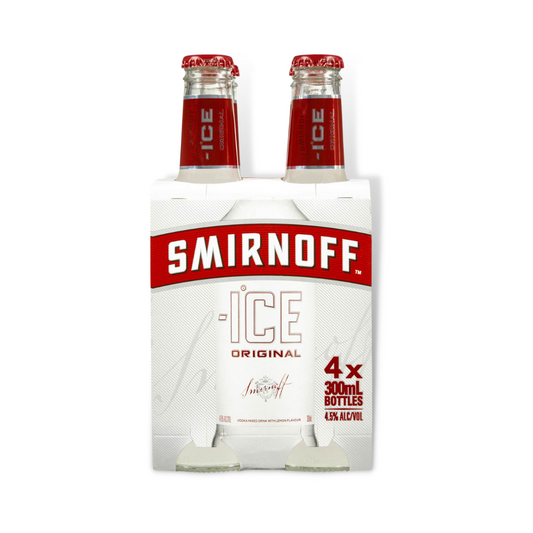 Australian Vodka - Smirnoff Ice Red Vodka 300ml 4 Pack / Case of 24 (ABV 4.5%)