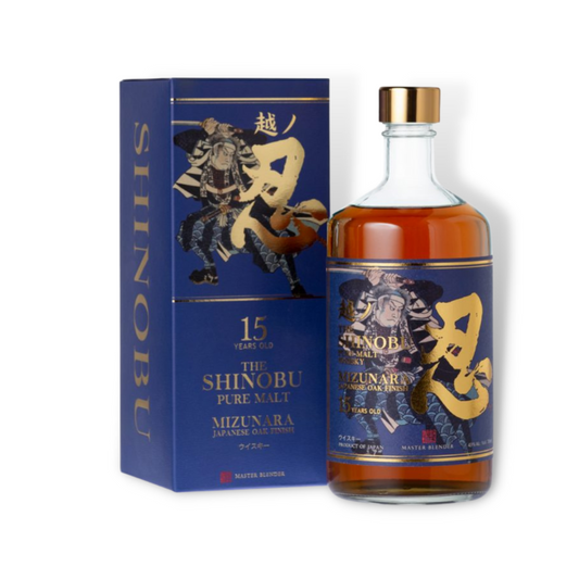 Japanese Whisky - The Shinobu 15 Year Old Mizunara Oak Japanese Whisky 700ml (ABV 43%)