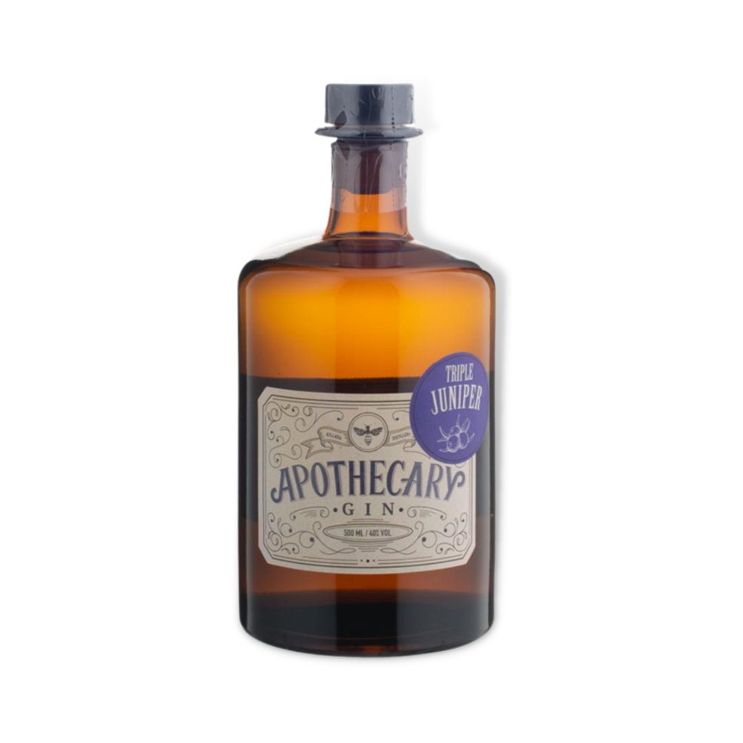 Australian Gin - Apothecary Triple Juniper Gin 500ml (ABV 40%)