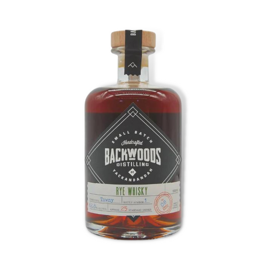 Australian Whisky - Backwoods Distilling Co Batch#8 Tawny Cask Rye Whisky 500ml (ABV 62.88%)