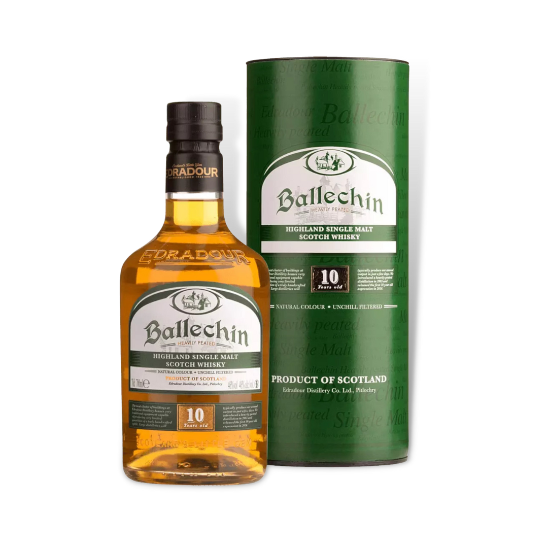 Scotch Whisky - Ballechin 10 Year Old Heavily Peated Highland Single Malt Scotch Whisky 700ml (ABV 46%)