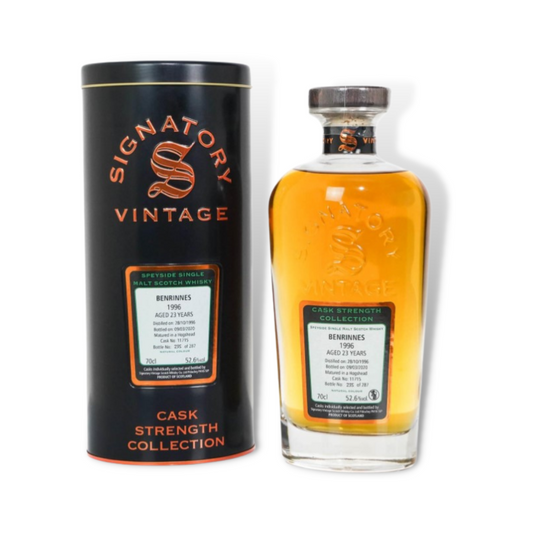 Scotch Whisky - Benrinnes 1996 23 Year Old Cask Strength Single Malt Scotch Whisky 700ml (Signatory Vintage) (ABV 52.6%)