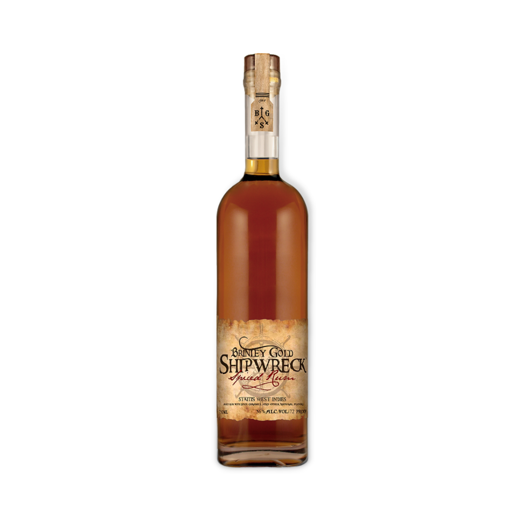 Spiced Rum - Brinley Gold Shipwreck Spiced Rum 750ml (ABV 36%)