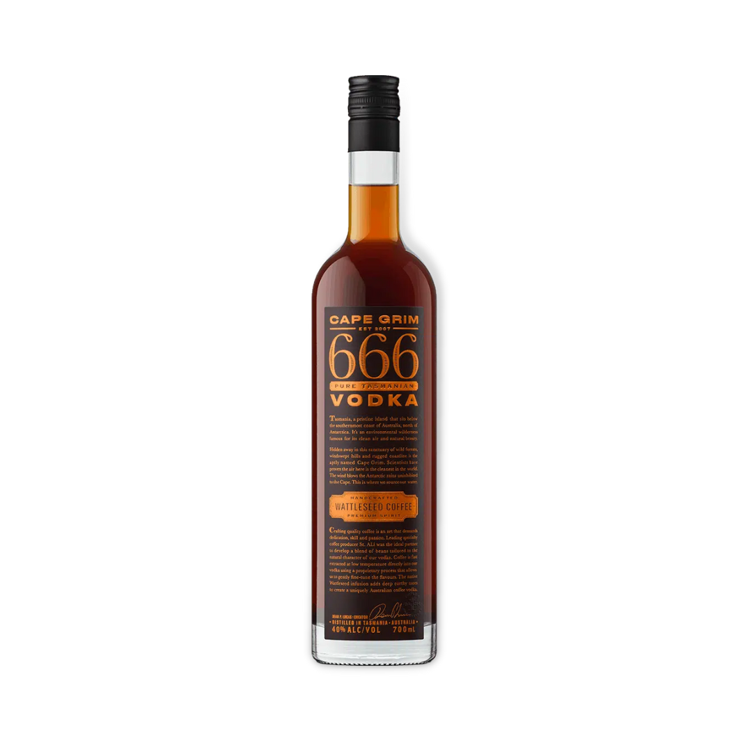 Australian Vodka - Cape Grim 666 Wattleseed Coffee Vodka 700ml (ABV 40%)