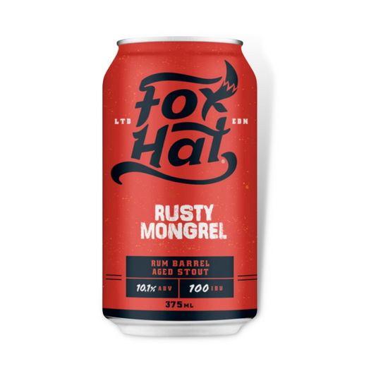 Stout Beer - Fox Hat Rusty Mongrel 375ml 4 Pack / Case of 24 (ABV 10.1%)