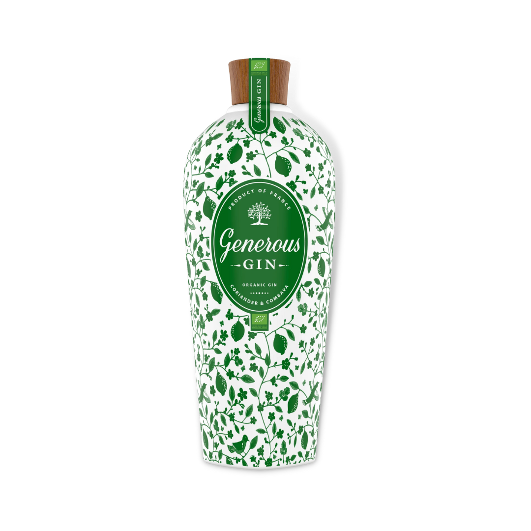 French Gin - Generous Organic Gin 700ml (ABV 44%)