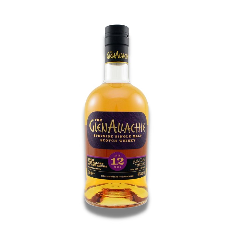 Whiskey - GlenAllachie 12 Year Old Speyside Single Malt Scotch Whisky 700ml (ABV 46%)
