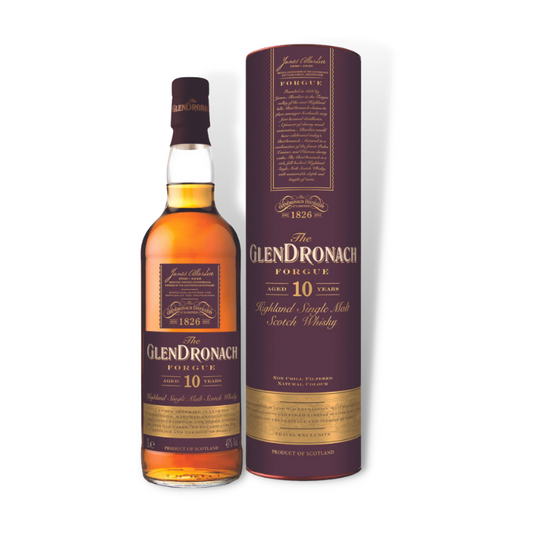 Scotch Whisky - GlenDronach 10 Year Old Forgue Single Malt Scotch Whisky 1lt (ABV 43%)