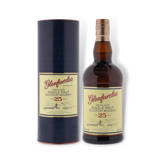 Whiskey - Glenfarclas 25 Year Old Highland Single Malt Scotch Whisky 700ml (ABV 43%)