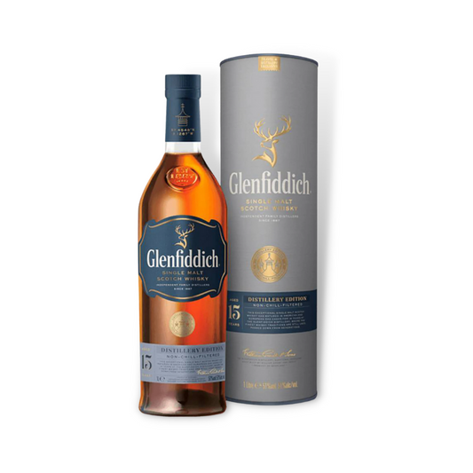 Scotch Whisky - Glenfiddich 15 Year Old Distillers Ed. Single Malt Scotch Whisky 1ltr