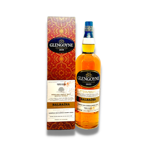 Scotch Whisky - Glengoyne Balbaína European Oak Oloroso Sherry Casks, Highland Single Malt Scotch Whisky, 43% 1L Giftpack