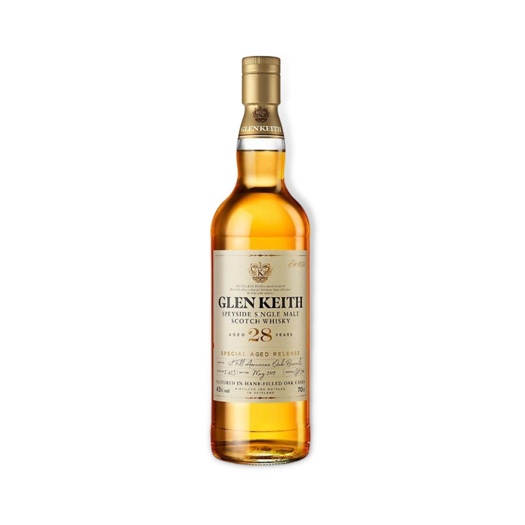 Scotch Whisky - Glen Keith 28 Year Old Speyside Single Malt Scotch Whisky 700ml (ABV 43%)