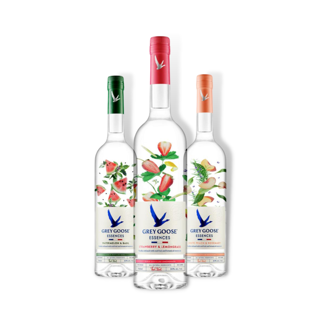 French Vodka - Grey Goose Essences Strawberry & Lemongrass Vodka 750ml (ABV 30%)