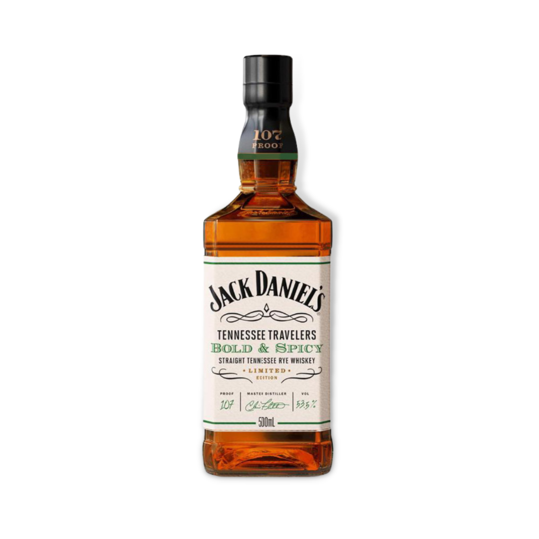 American Whiskey - Jack Daniels Tennessee Travelers Bold & Spicy Straight Tennessee Rye Whiskey 500ml (ABV 53.5%)