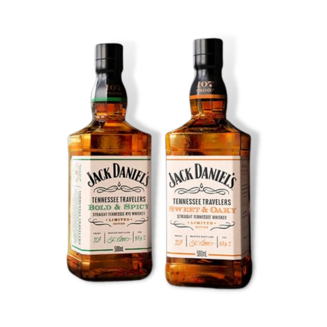 American Whiskey - Jack Daniels Tennessee Travelers Bold & Spicy Straight Tennessee Rye Whiskey 500ml (ABV 53.5%)