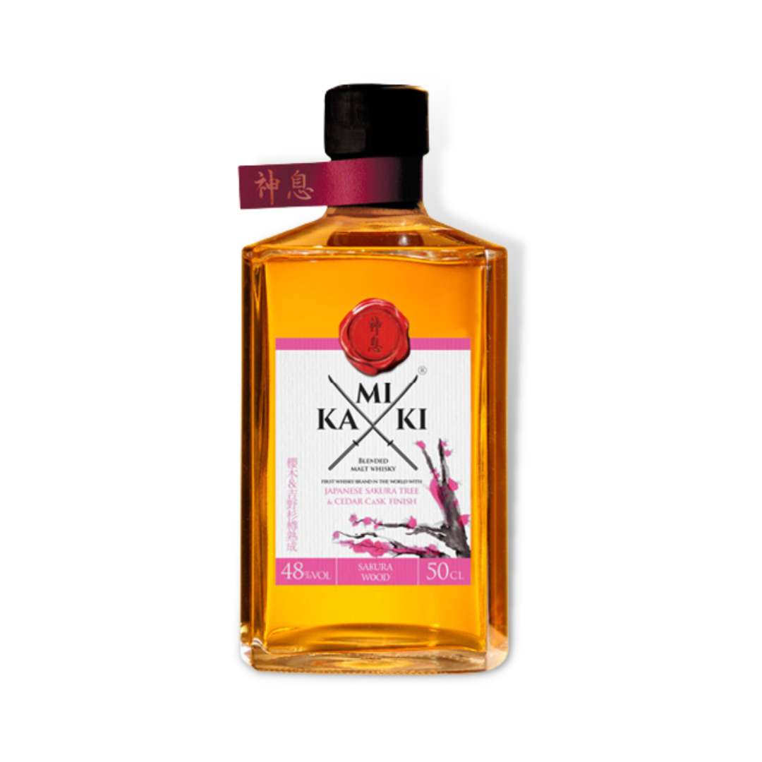 Japanese Whisky - Kamiki Sakura Wood Japanese Blended Malt Whisky 500ml (ABV 48%)