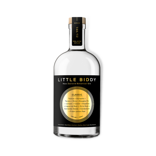 New Zealand Gin - Little Biddy Classic New Zealand Botanical Gin 700ml (ABV 40%)