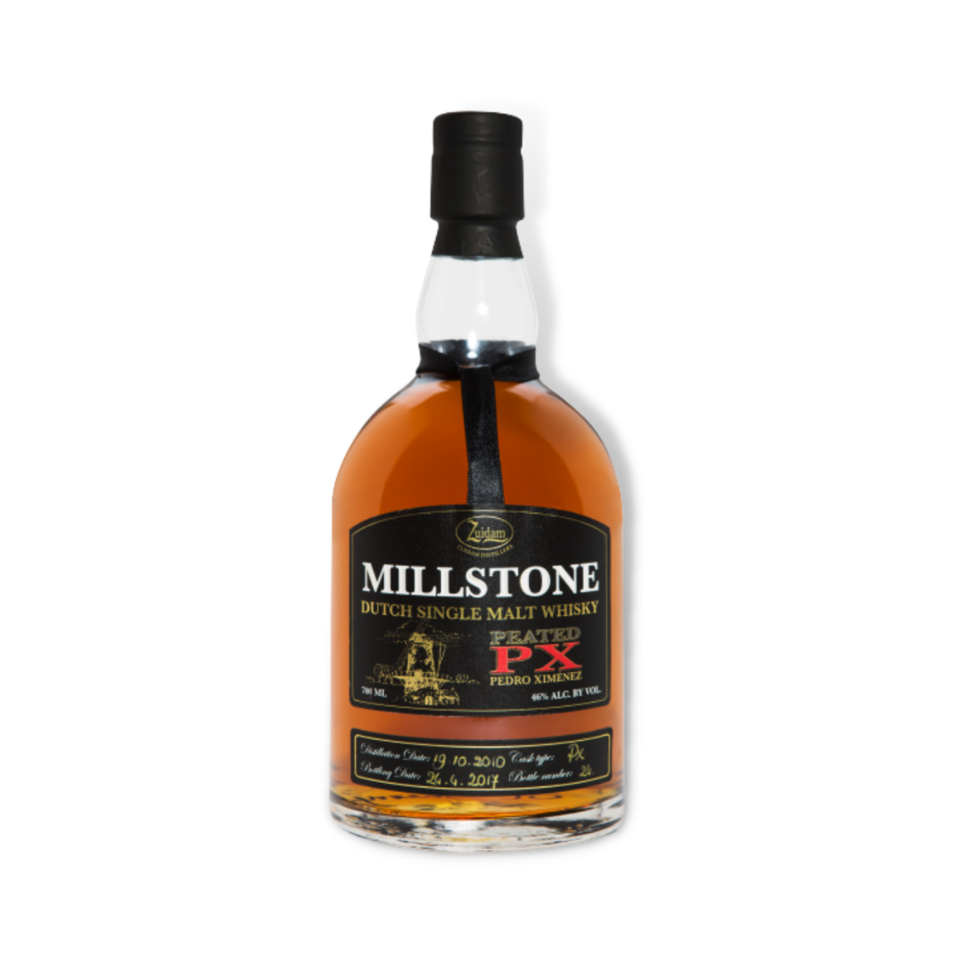 Dutch Whisky - Millstone Peated PX Cask Dutch Single Malt Whisky 700ml (ABV 46%)