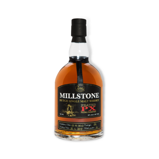 Dutch Whisky - Millstone Peated PX Cask Dutch Single Malt Whisky 700ml (ABV 46%)