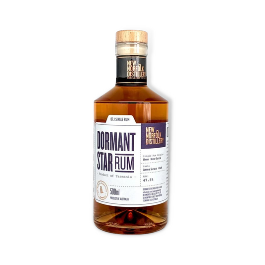 Dark Rum - New Norfolk Dormant Star Single Rum 500ml (ABV 47.5%)
