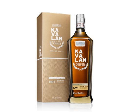 Taiwanese Whisky - Kavalan Distillery Select No. 1 Single Malt Whisky 700ml (ABV 40%)