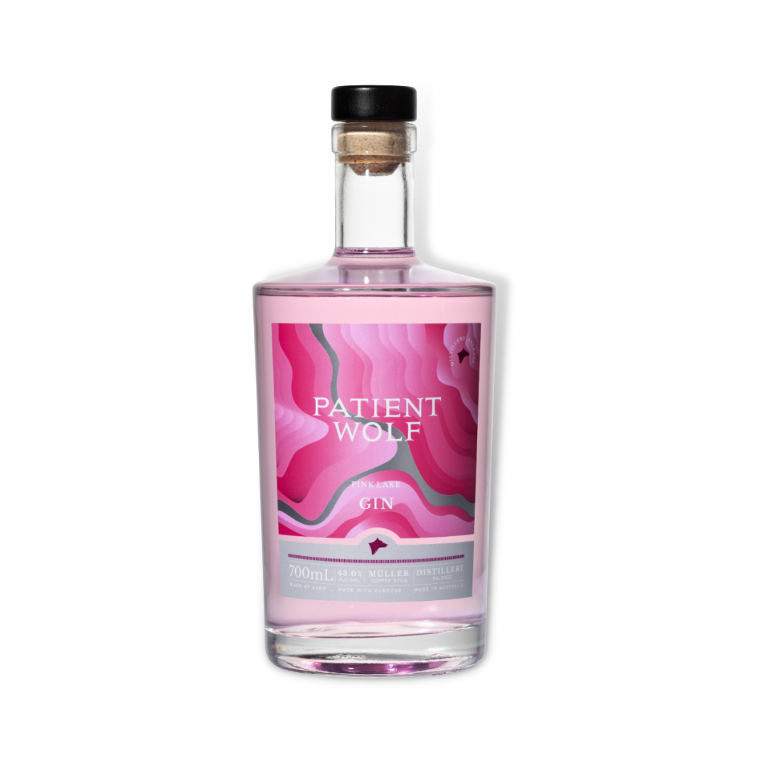 Australian Gin - Patient Wolf Pink Lake Gin 700ml (ABV 43%)